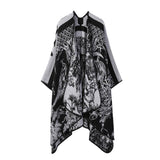 CAPE DARK DOUBLE SIDED WARM OUTER WEAR THICK SHAWL_CWASC2125