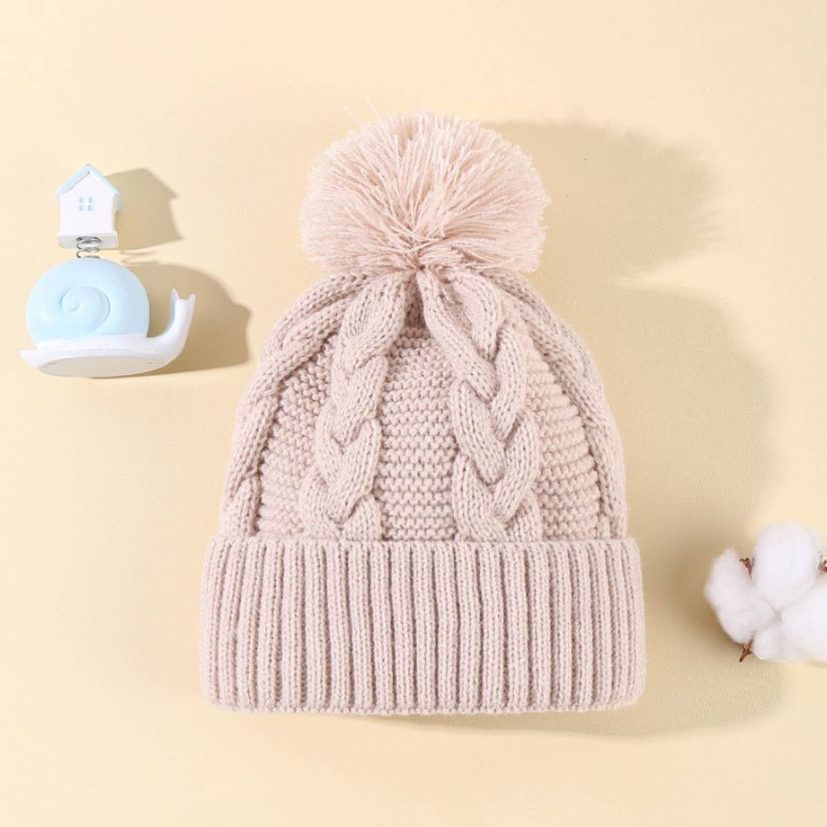 2024 NEW CHILDRENS SINGLE BALL TWIST KNITTED HAT_CWAH1741