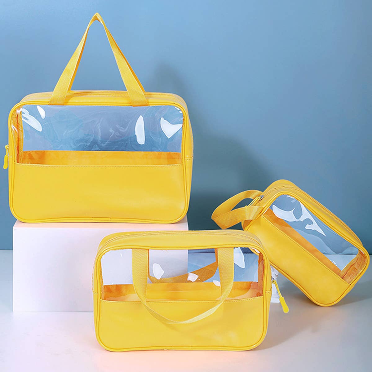 3SET PORTABLE TRANSPARENT WATERPROOF WASH BAG_CWAB0549