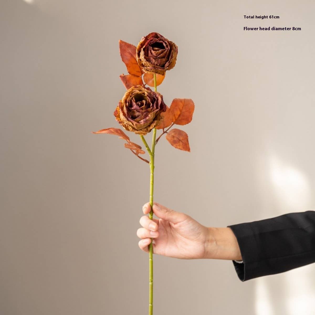 INK STYLED BURNT EDGE ROSE BOUQUET FOR DECOR_CWMM6572