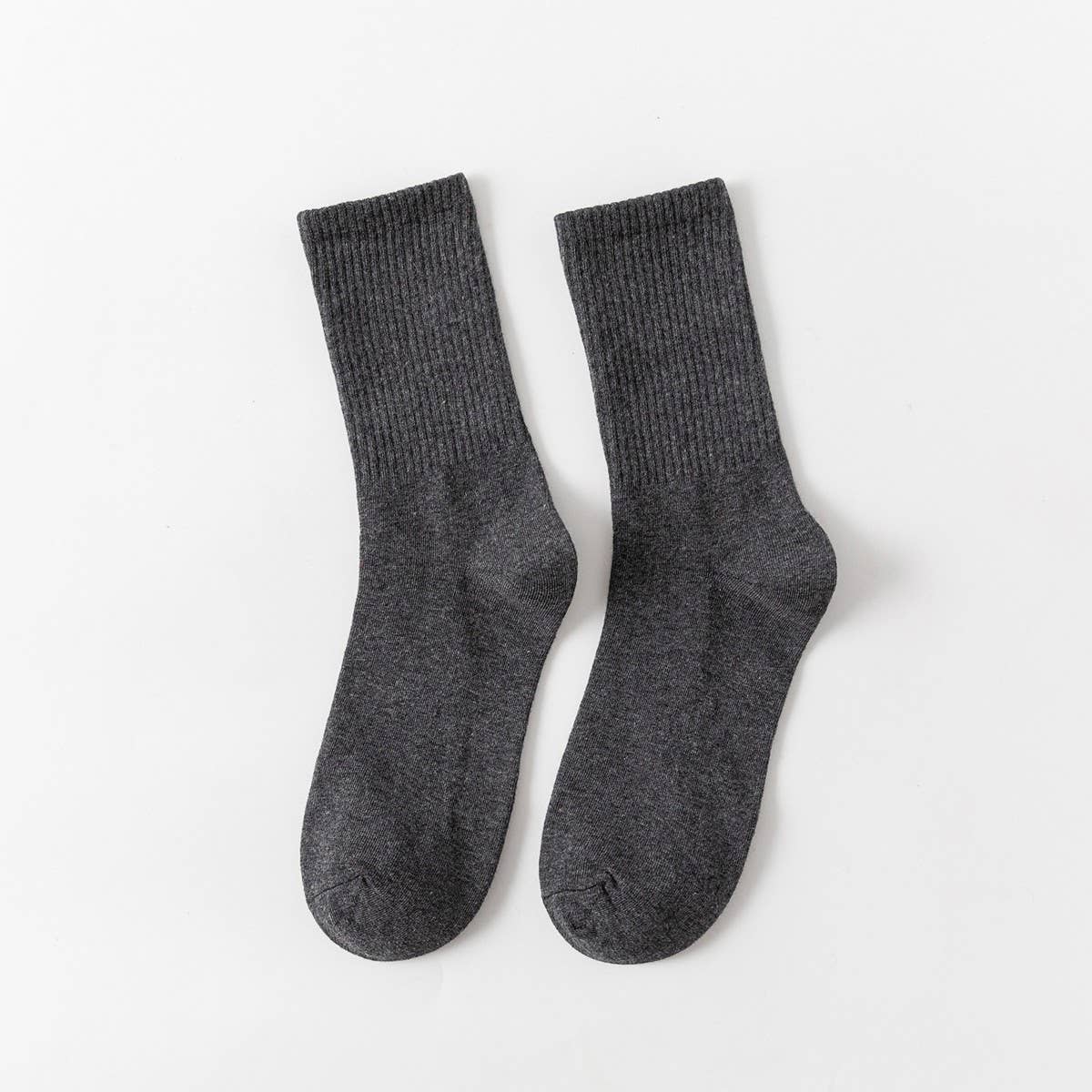 Versatile Solid Color Casual Mid-Calf Socks_Cwms0905