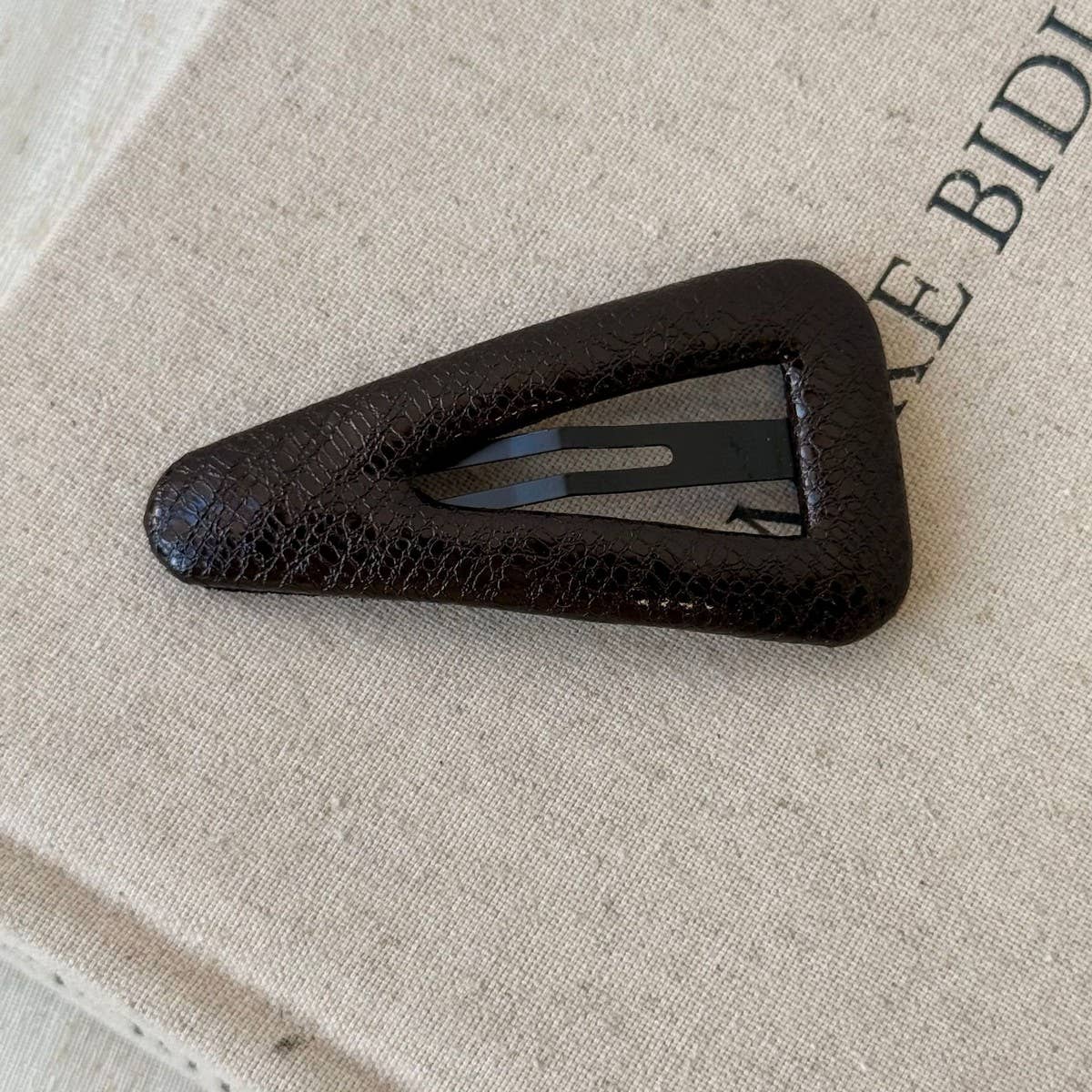 Faux Leather Geometric Bb Clip Elegant Hairpin_Cwaha08051