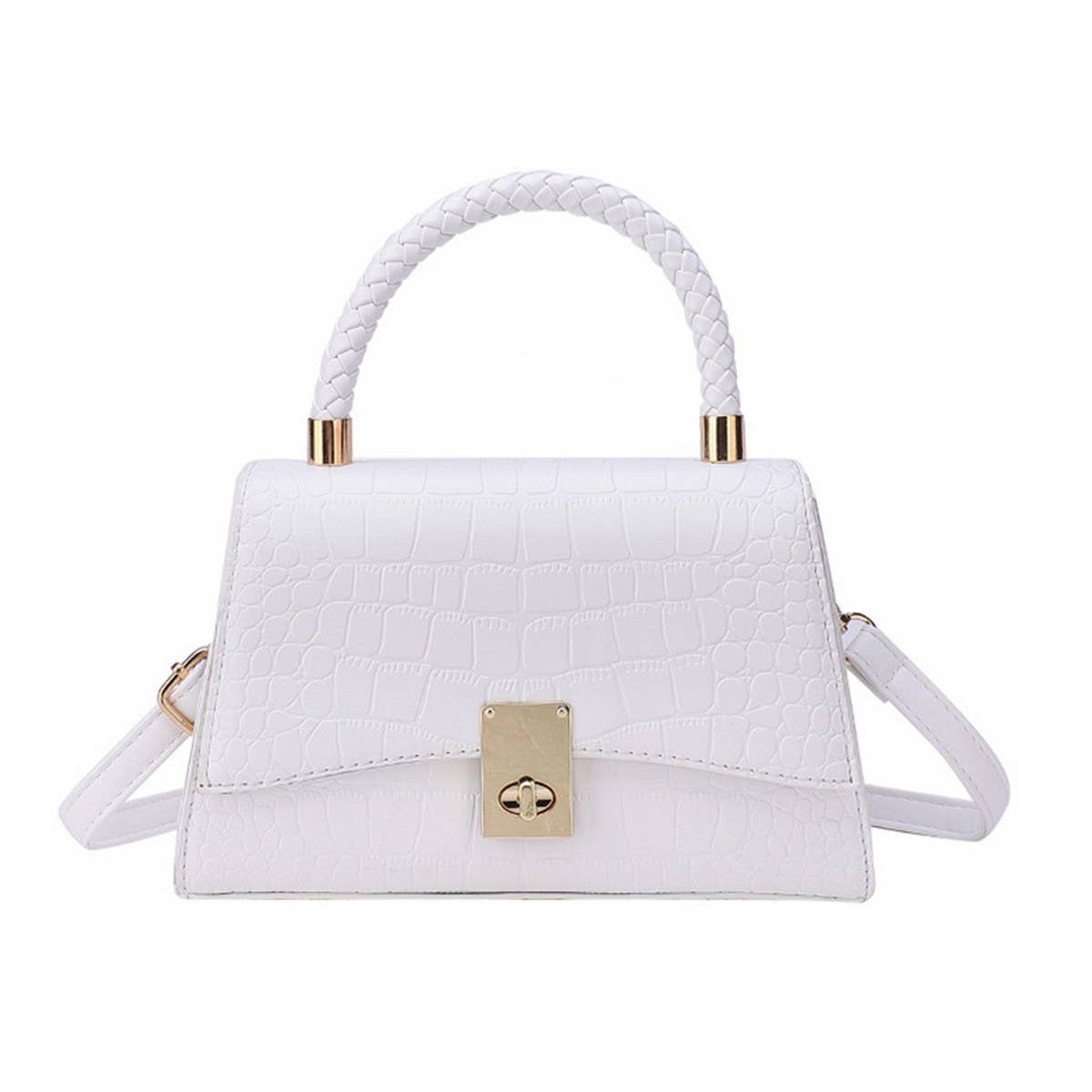 2024 SIMPLE TEXTURE STONE SHOULDER BAG_CWAB3335