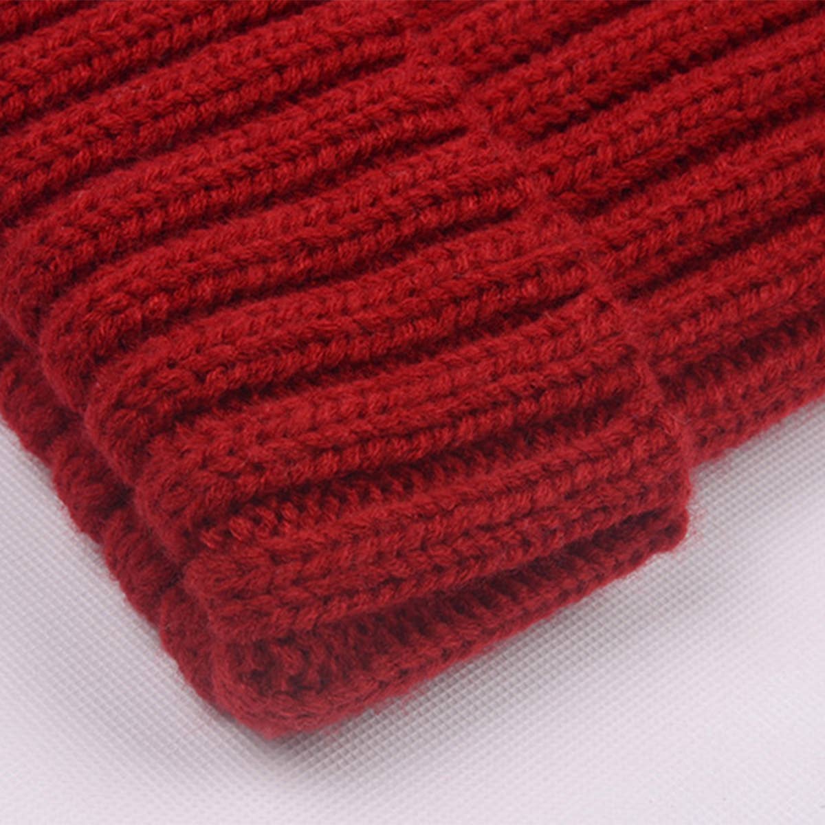 Fluffy Ball Simple Basic Knit Beanie_Cwah331