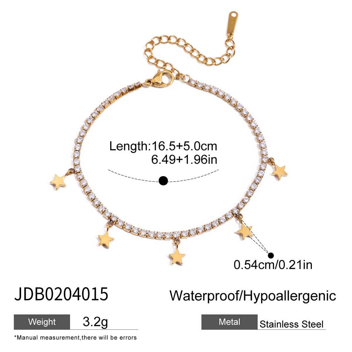 LUXURY 18K GOLD STAR HEART ZIRCON NECKLACE_CWAJE4829