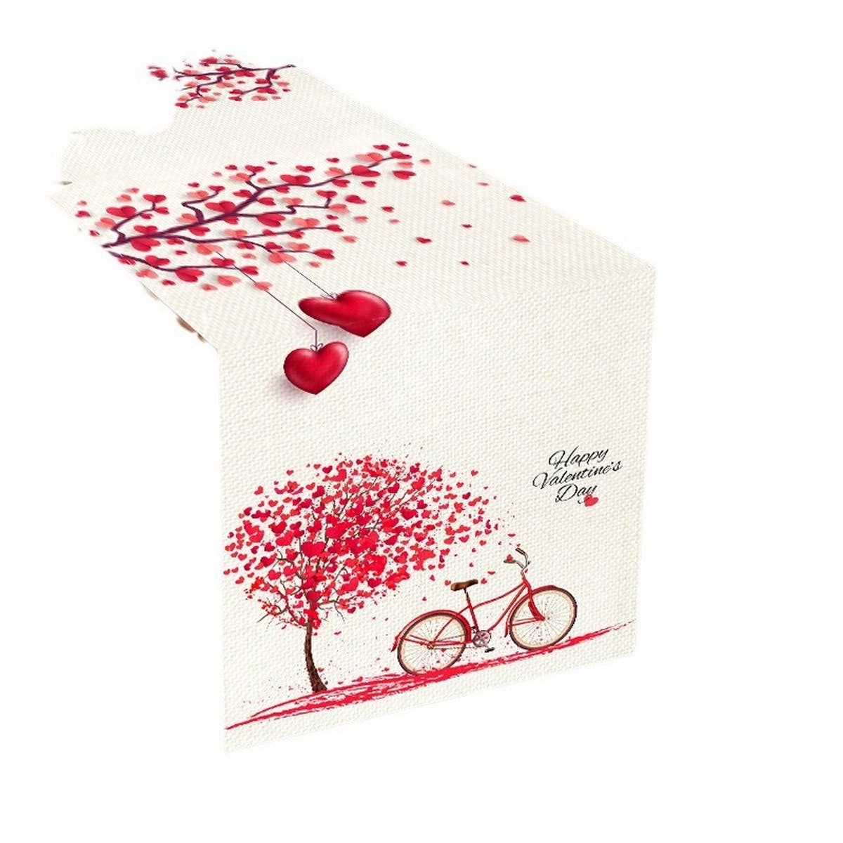 Valentines Day Digital Printed Table Flag_Cwmm0787