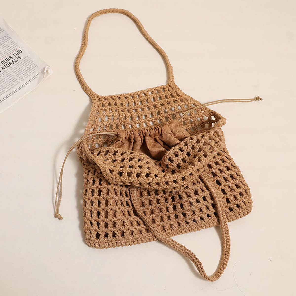 NEW STYLE HOLLOW PORTABLE HOLIDAY BEACH WOVEN BAG_CWAB1872