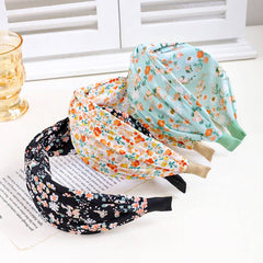 SMALL FLORAL CROSS KNOTTED HEADBANDS_CWAHA1151