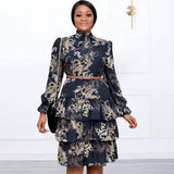 Printed Fashion Womens High Waist Cake Skirt Dress_Cwdsd608