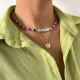 PASTORAL LETTERS RETROSTACKING NECKLACE_CWAJE1493