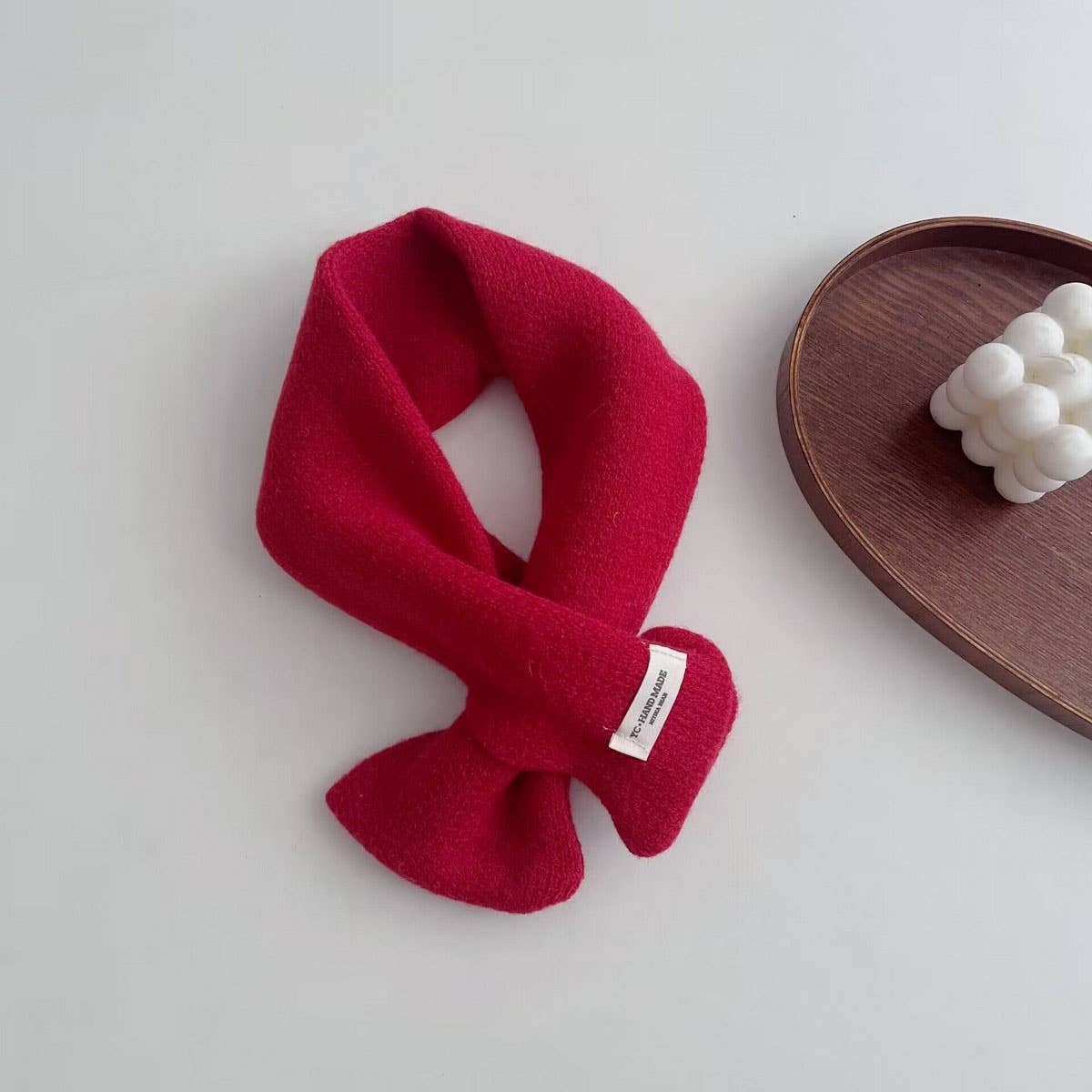 KIDS KNIT SCARF SOFT WARM CROSS NECK WARMER_CWASC2092