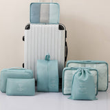 6 7 PIECE WATERPROOF TRAVEL PACKING CUBE SET_CWAB0542