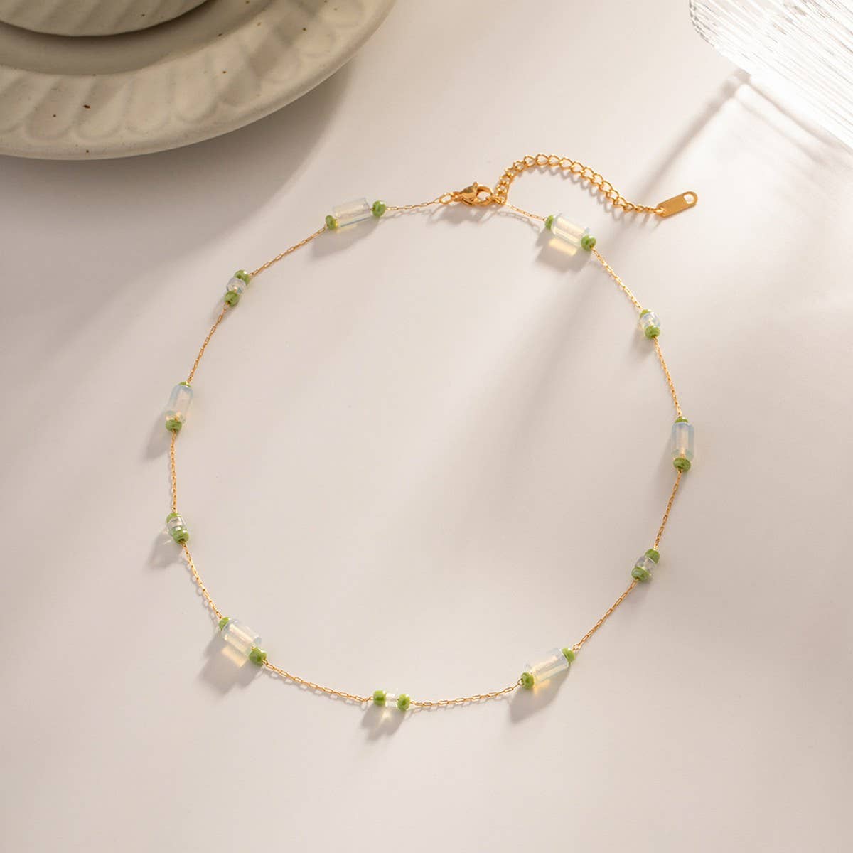 OPAL BEADED COLORFAST AND VERSATILE NECKLACE_CWAJE1426
