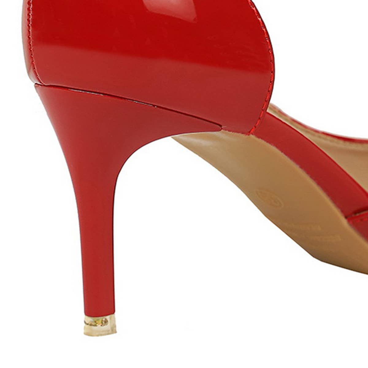 Vintage Rhinestone Pearl Side Cutout High Heels