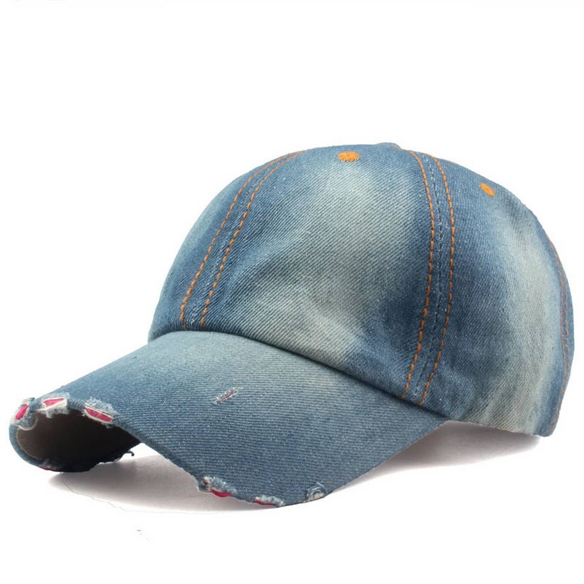 PLAIN DENIM BASEBALL CAP CASUAL OUTDOOR HAT_CWAH1020