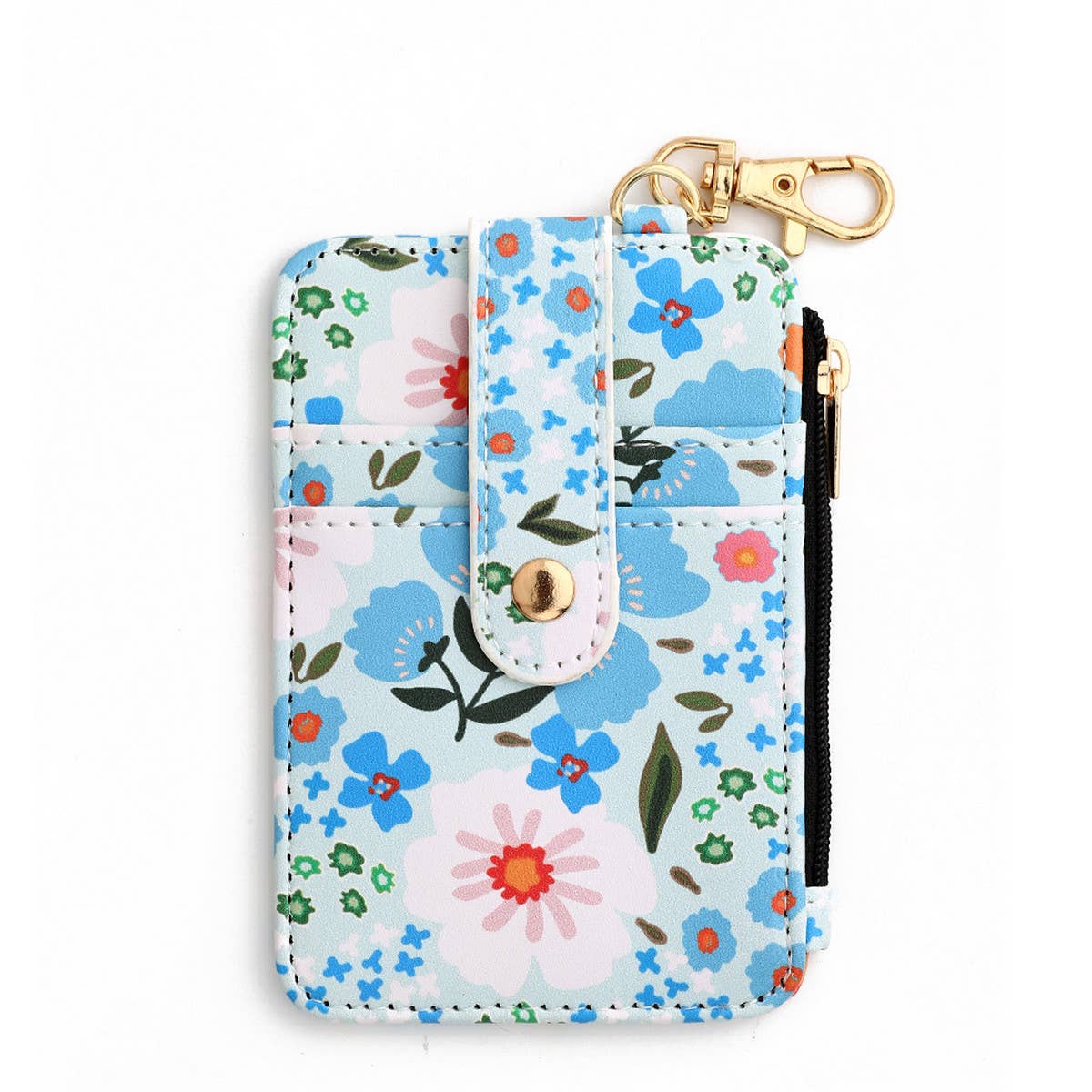 PRINTED HEM CARD HOLDER WALLET KEYCHAIN_CWMM1287