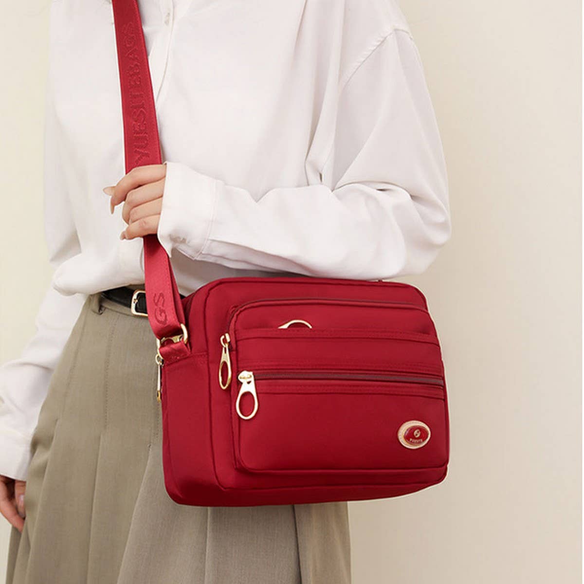 Large Capacity Simple Casual Shoulder Messenger Bag_Cwab3504