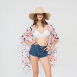 LEMON PRINT OPEN FRONT KIMONO CARDIGAN FOR SUMMER_CWASC0794