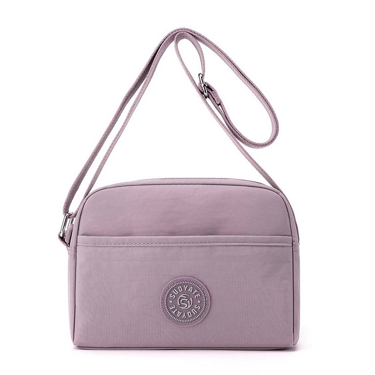 Lightweight Solid Nylon Crossbody Shoulder Bag_Cwasc1735