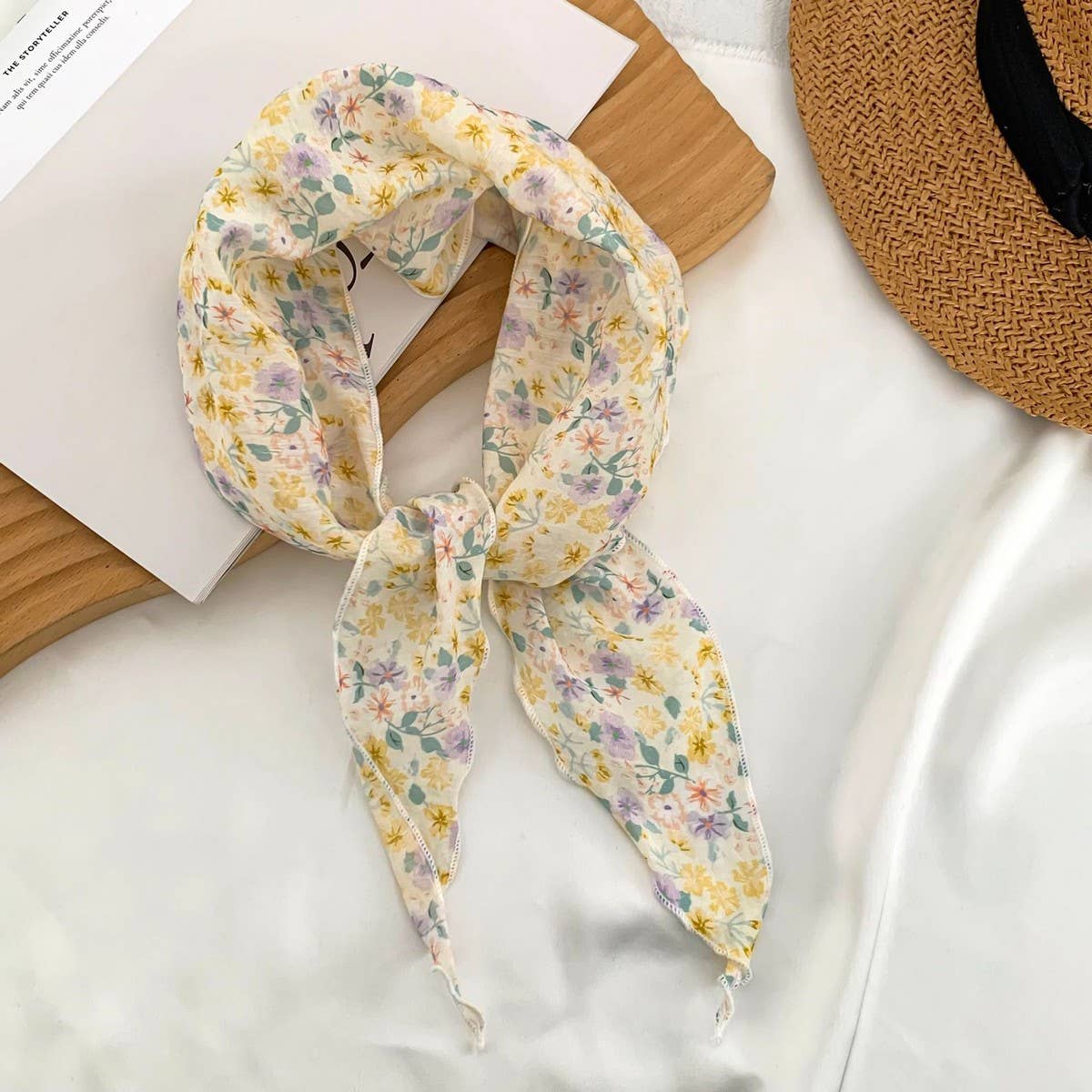 Floral Triangle Scarf Headband Neck Wrap_ Cwasc02967