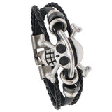 SIMPLE CREATIVE ALLOY SKULL LEATHER BRACELET_CWMM4469