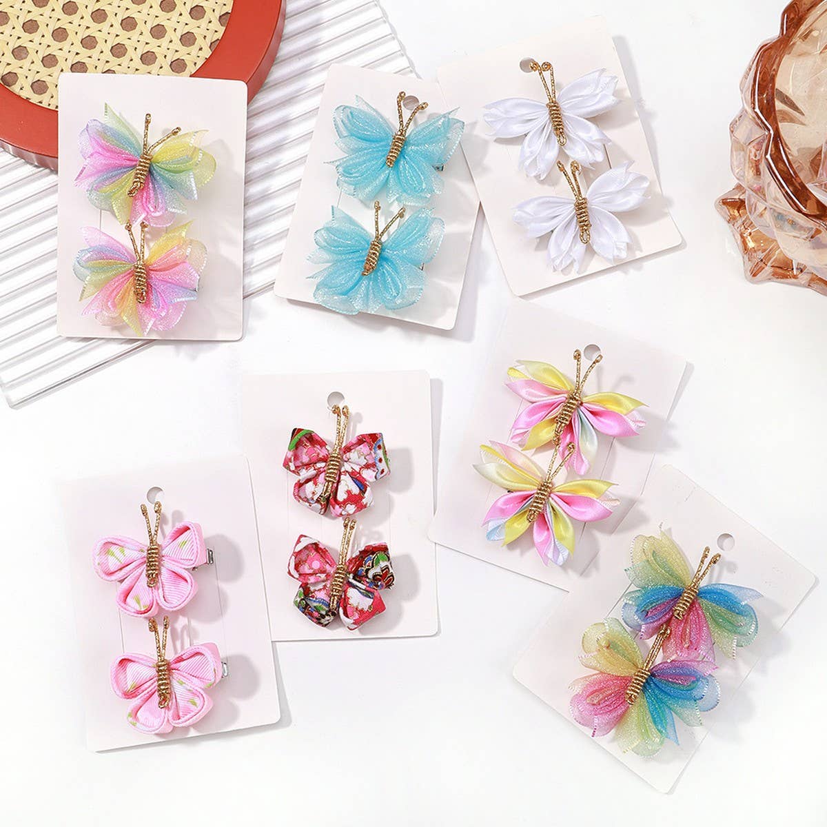 SHEER GRADIENT BUTTERFLY HAIR CLIP SET FOR GIRLS_CWAHA6746