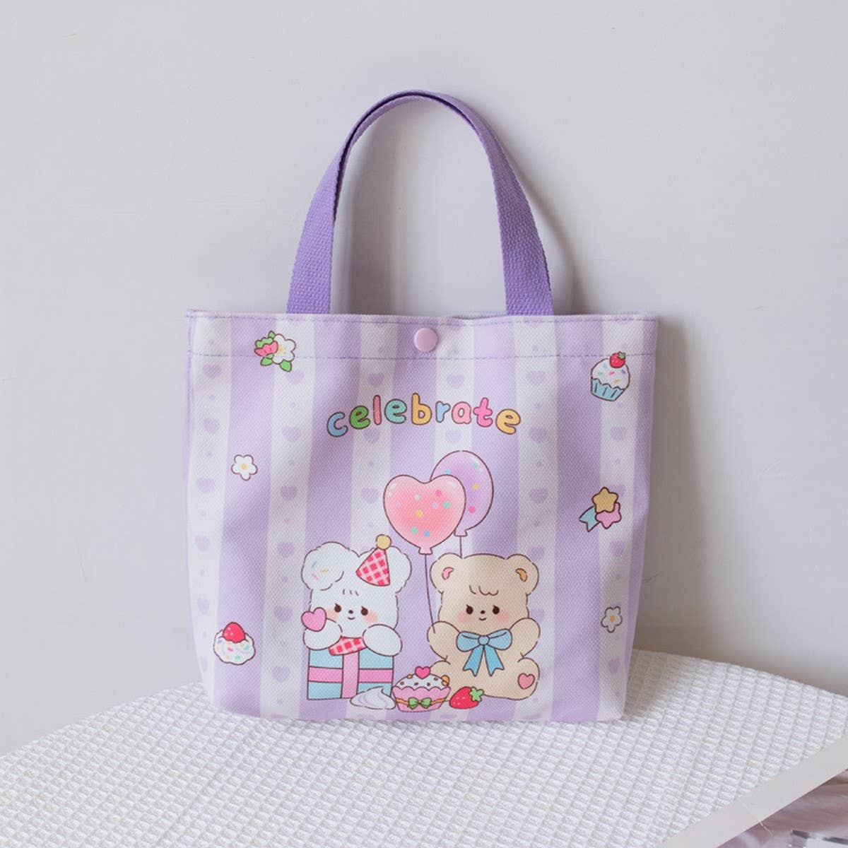 CUTE PRINTED LUNCH TOTE BAG FOR STUDENTS OFFICE_CWAB5664