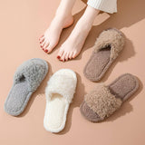 FASHIONABLE HOME CARTOON CURLY COTTON SLIPPERS_CWSHS0840