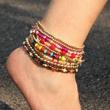 STARFISH BEACH ANKLET SET SUMMER BOHO STYLE_CWMM6342