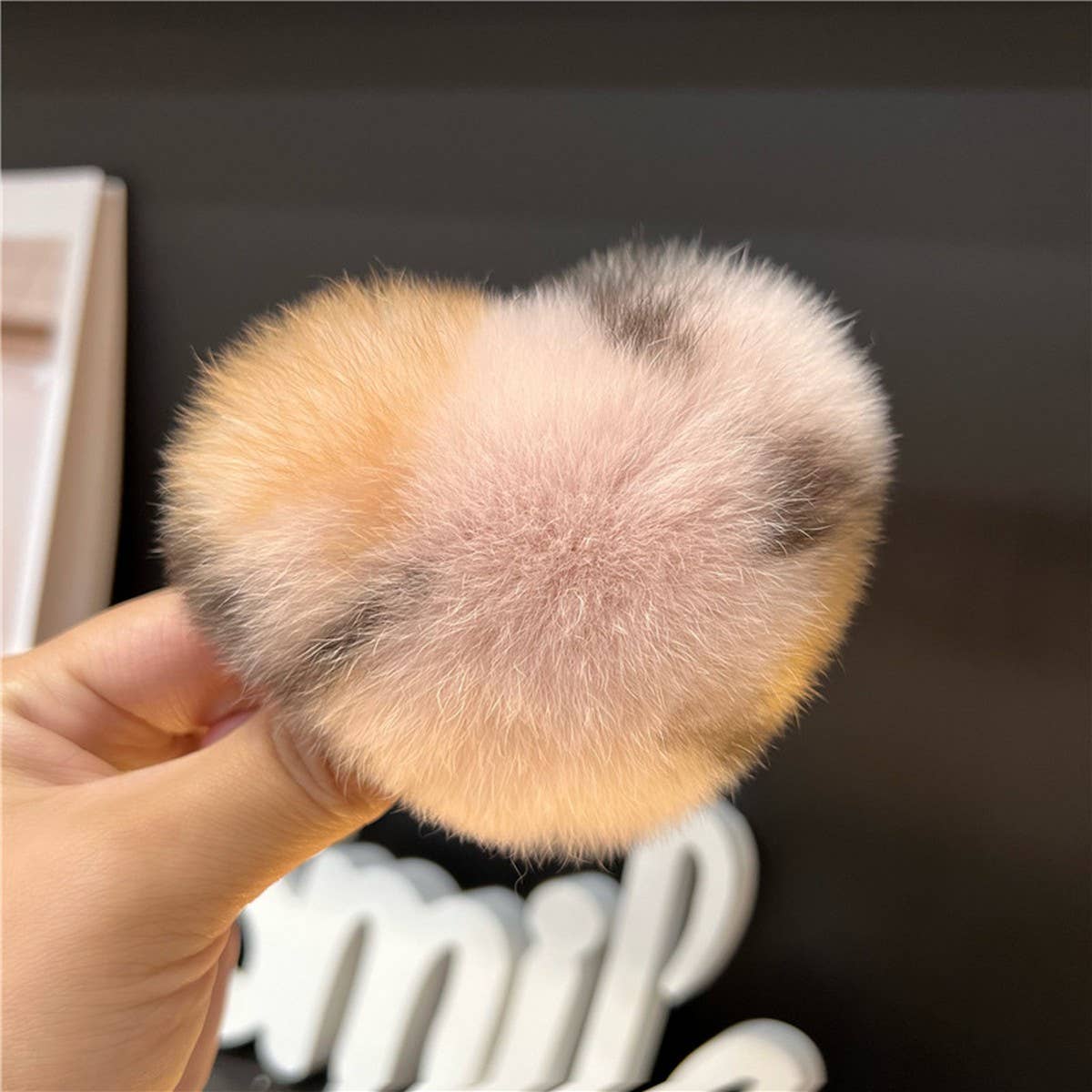 CUTE REX RABBIT HEART HAIR CLIP FLUFFY BB PIN_CWAHA3309