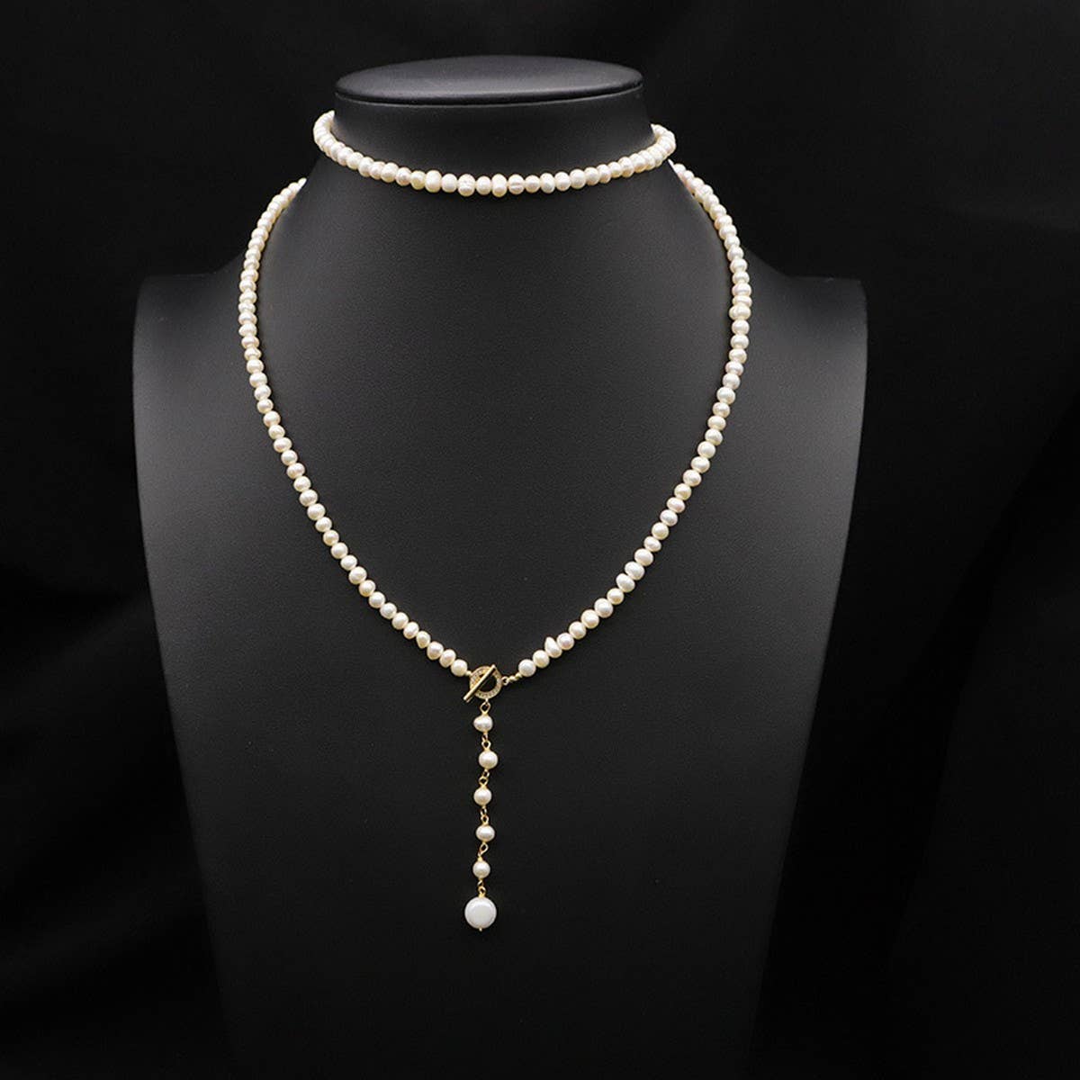 Womens Natural Freshwater Pearl Necklace