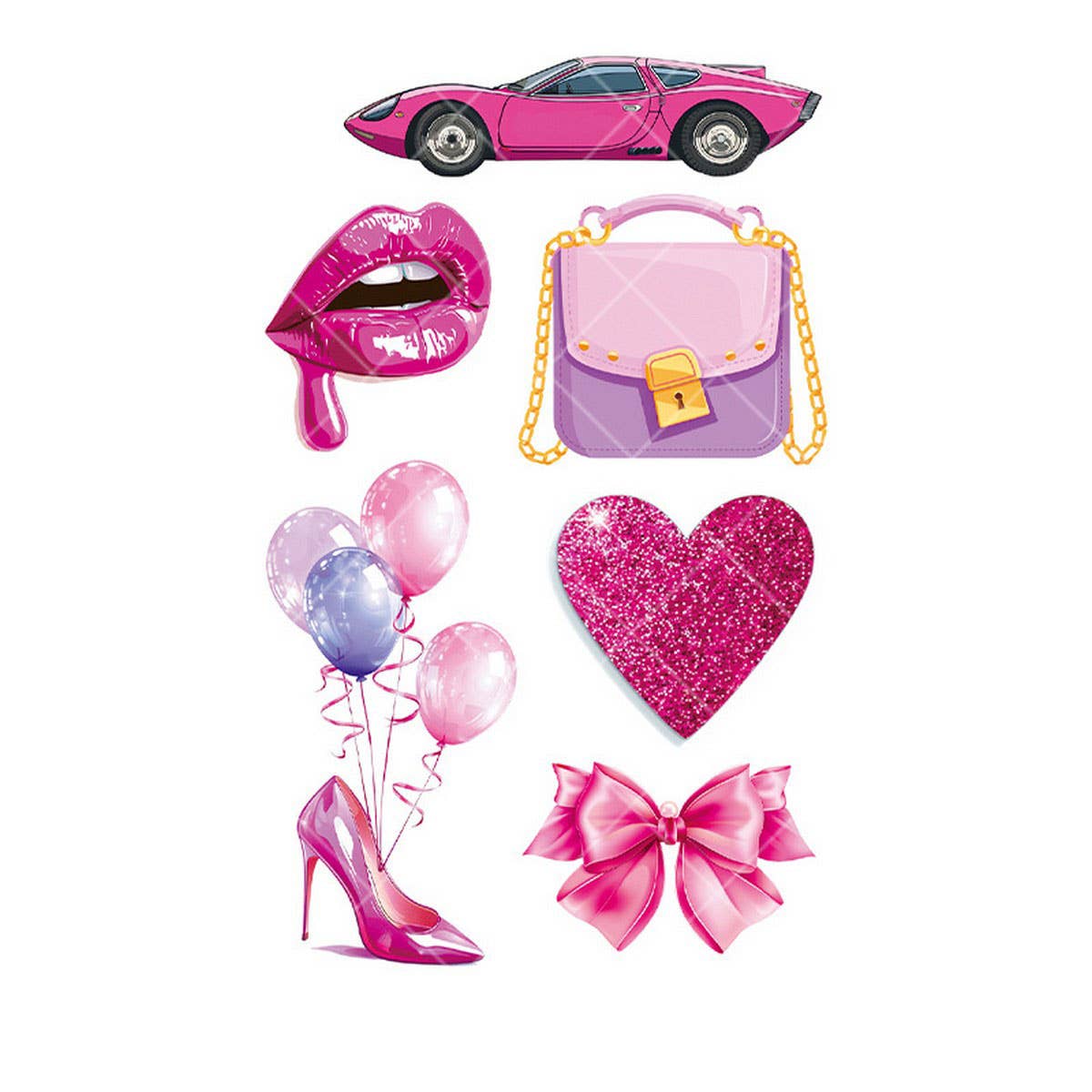 PINK GUITAR GIRL TATTOOS WATERPROOF KIDS PARTY_CWMM8382