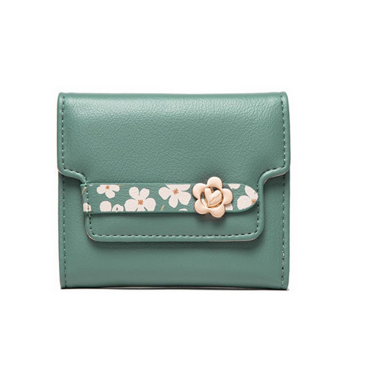 STYLISH SIMPLE FLORAL SHORT WALLET_CWAB2334