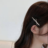 FLOWER PEARL BANGS CLIP ONE LINE CLIP CUTE HAIRPIN_CWAHA4756