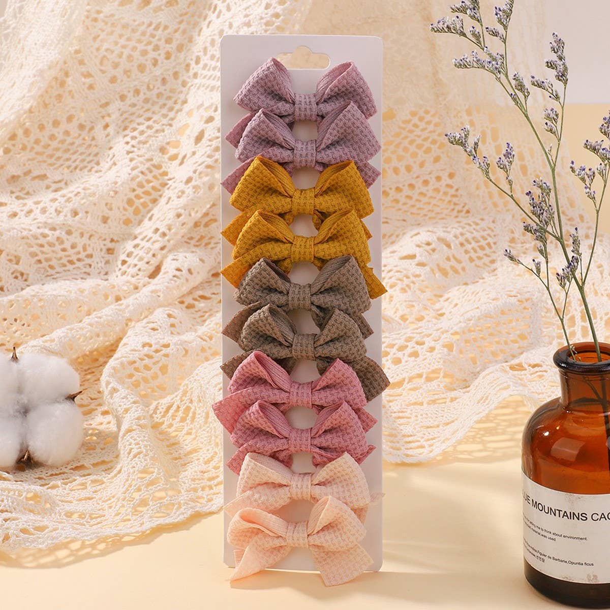 1 6 HANDMADE FABRIC BOW CLIPS FOR GIRLS_CWAHA6756