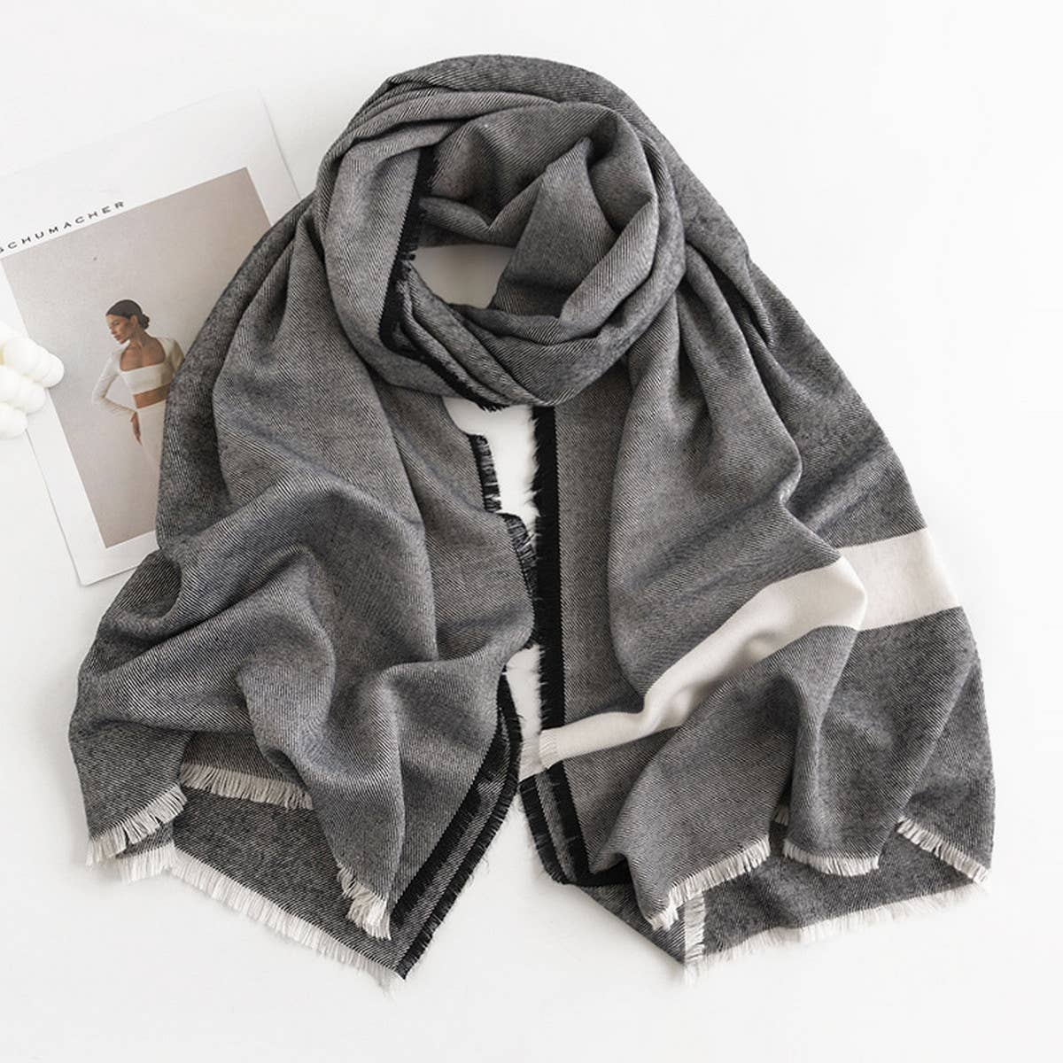 Fashionable Mid-Length Twill Scarf_Cwasc1010