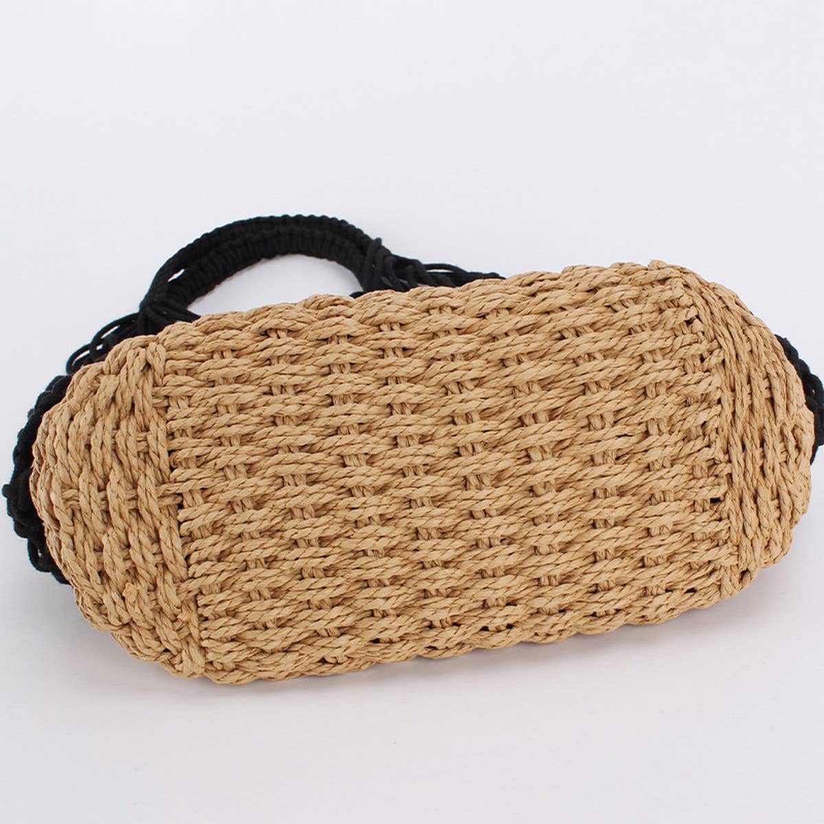 TASSEL HOLLOW COTTON ROPE HAND WOVEN BAG_CWAB4690
