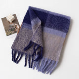 Autumn And Winte Fluffy Plaid Scarf_Cwasc1006