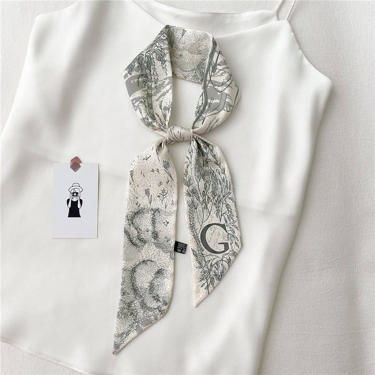 LETTER CREATIVE DOUBLE LAYER HAIRBAND HEAD SCARF_CWASC1525