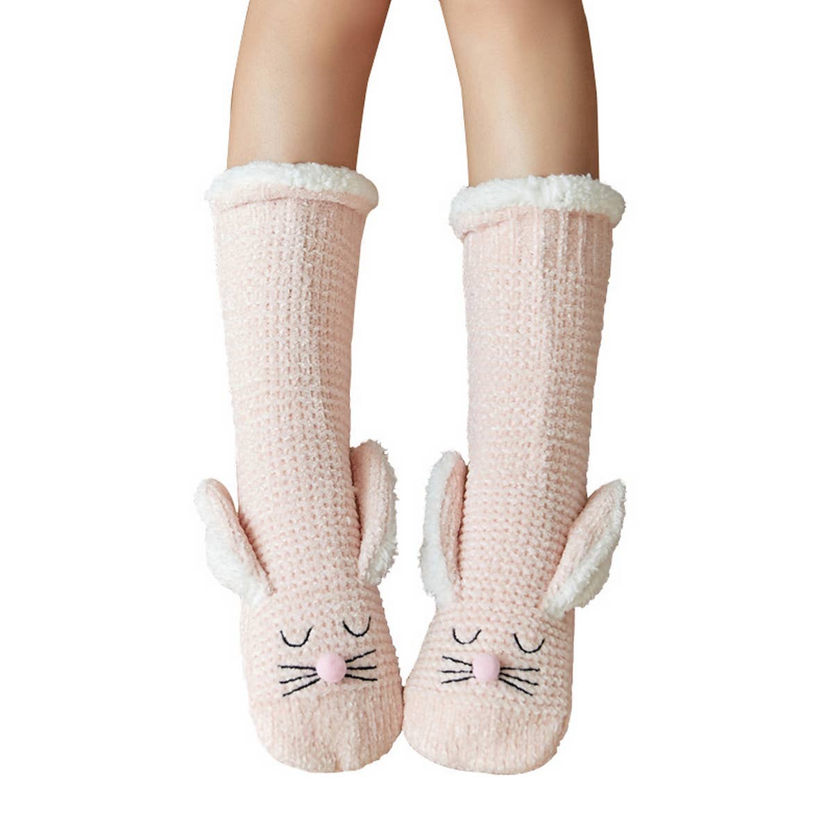 HOME RABBIT EARS WARM PLUSH INDOOR SLIPPERS_CWMS0721