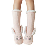 HOME RABBIT EARS WARM PLUSH INDOOR SLIPPERS_CWMS0721