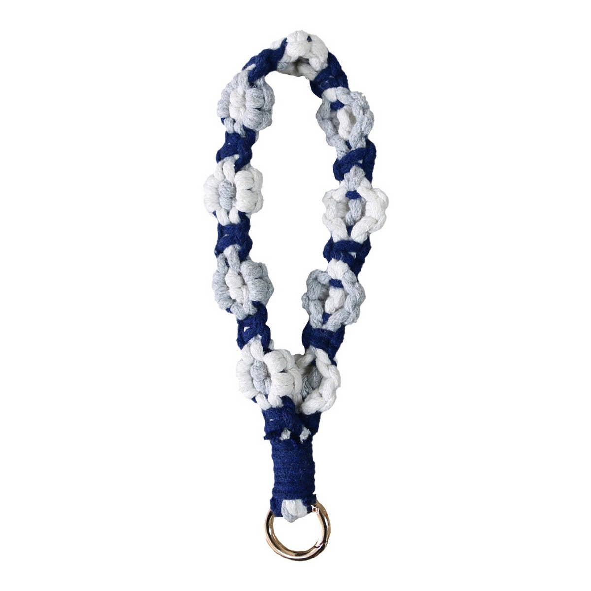 FLOWER DESIGN WOVEN KEYCHAIN_CWMM1567