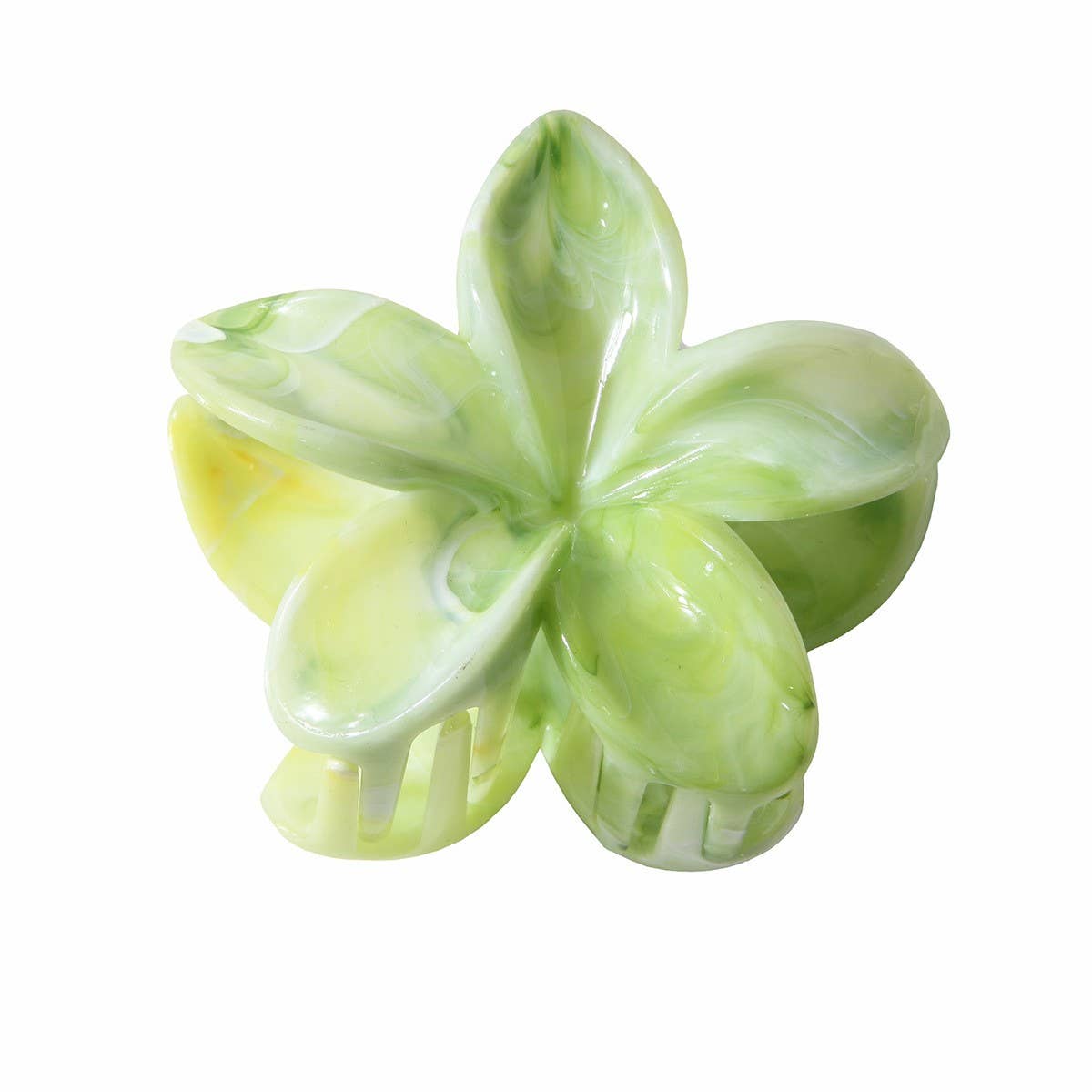 Cwaha07431_Marble Flower Hair Claw Clip For Women Updo