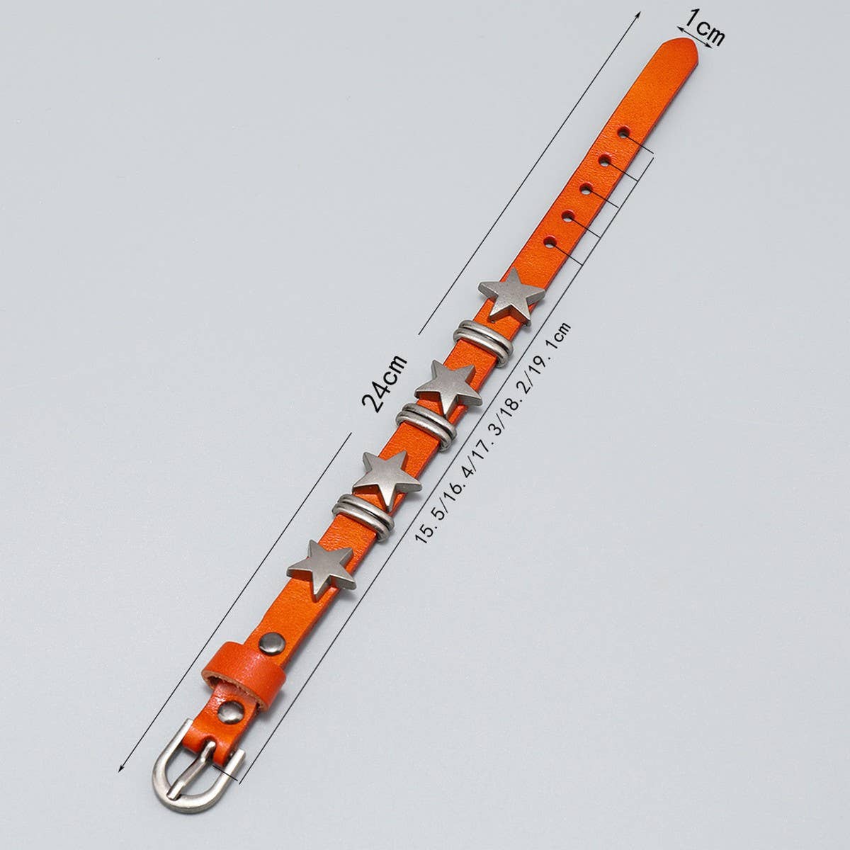 FIVE POINTED STAR RETRO COWHIDE CREATIVE BRACELET_CWMM4468