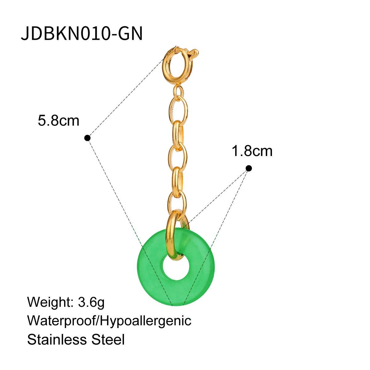 BIKINI STAINLESS STEEL AGATE DIY PENDANT_CWMM4692