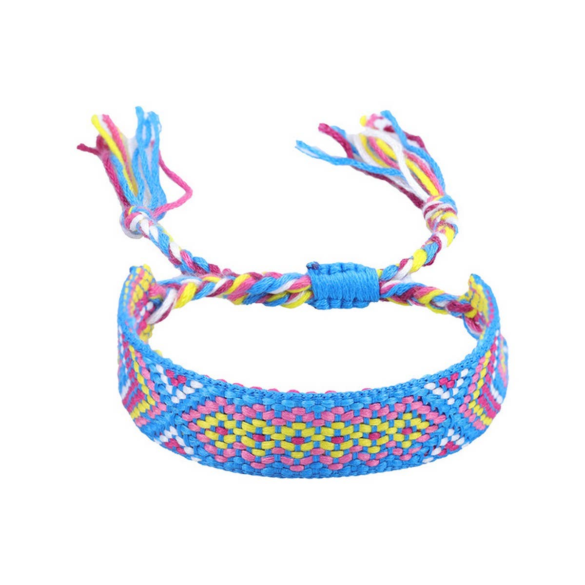 ETHNIC STYLE COLORFUL TASSEL WOVEN BRACELET_CWAJE0709