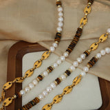 PEARL NATURAL STONE AGATE NECKLACE BRACELET_CWAJE1078