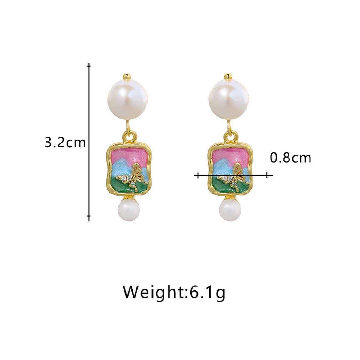 NEW NATURAL PEARL VINTAGE EARRINGS FOR WOMEN_CWAJE3793