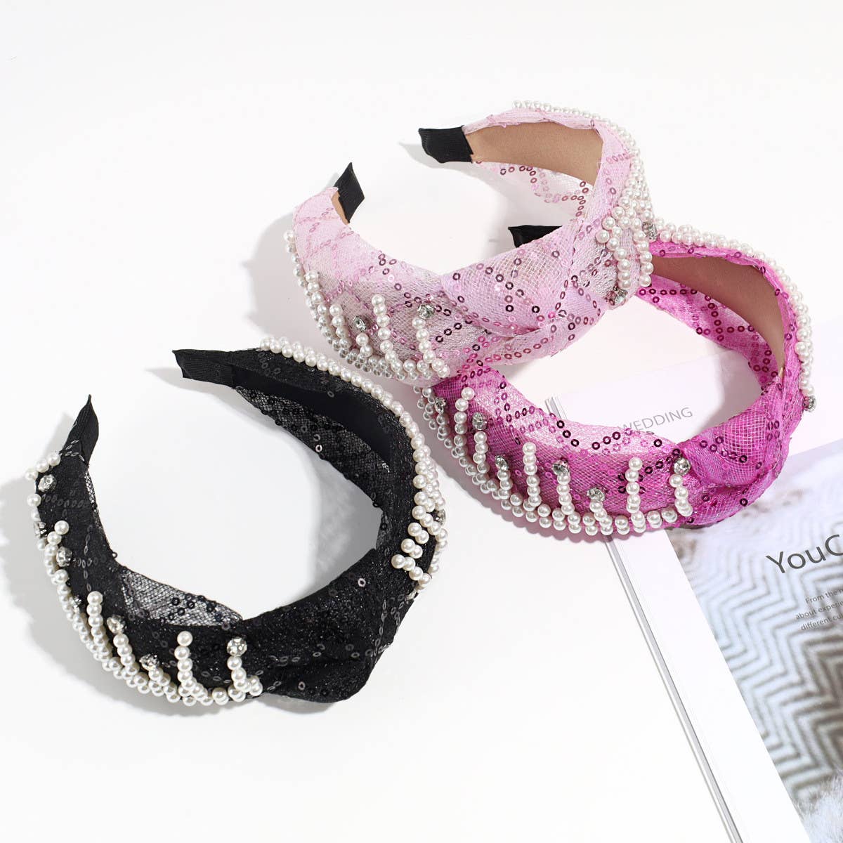 HIGH HEAD PRESSURE MESH KNOTTED HEADBAND_CWAHA2313