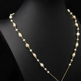 HIGH END ALL MATCH NATURAL PEARL SWEATER NECKLACE_CWAJE3893